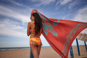 www.visiteprivee-deco.fr serviette de yoga fouta rouge.