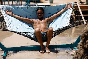 www.visiteprivee-deco.fr serviette de plage fouta bleue poissons 