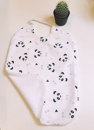 www.visiteprivee-deco.fr serviette de cantine enfant coton motifs pandas,fabrication française.