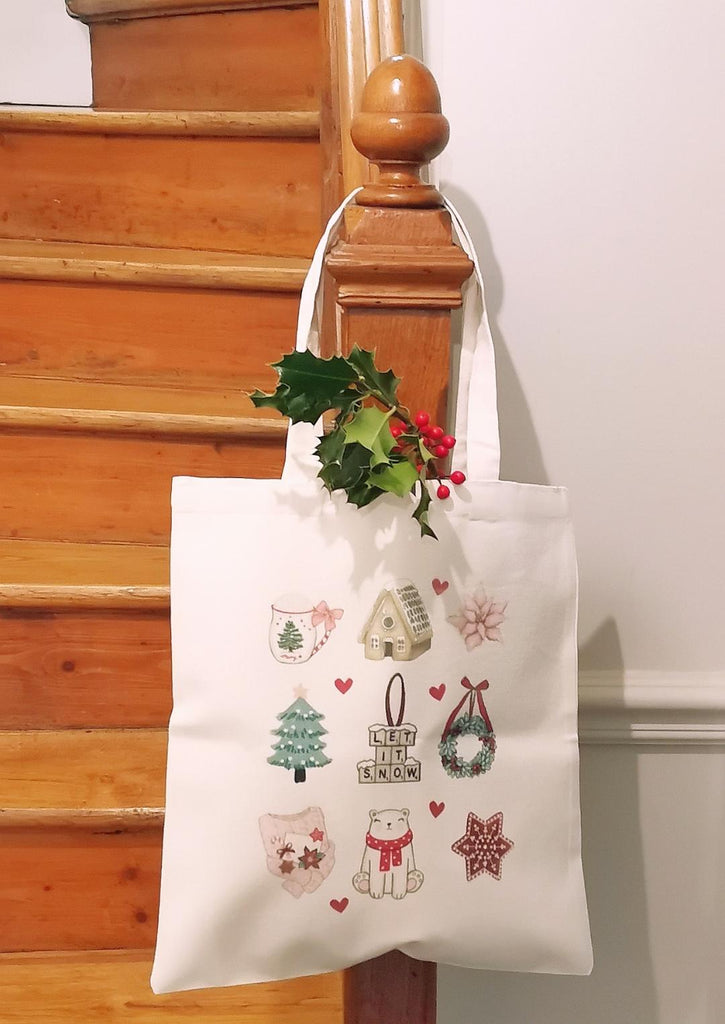 www.visiteprivee-deco.fr tote bag de Noël coton bio made in France.