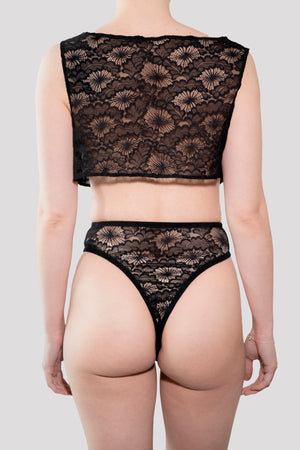 www.visiteprivee-deco.fr ensemble lingerie  crop top et string  haut en dentelle made in france